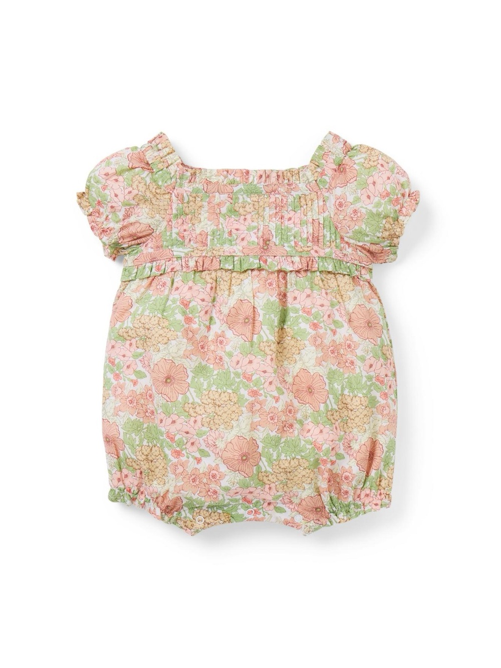Janie and Jack | baby floral pintuck romper - sz 12-18m